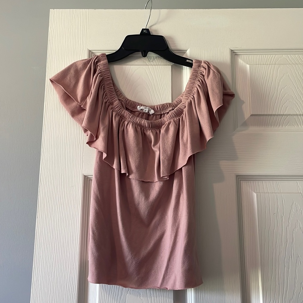Xtra small light pink off the shoulder blouse